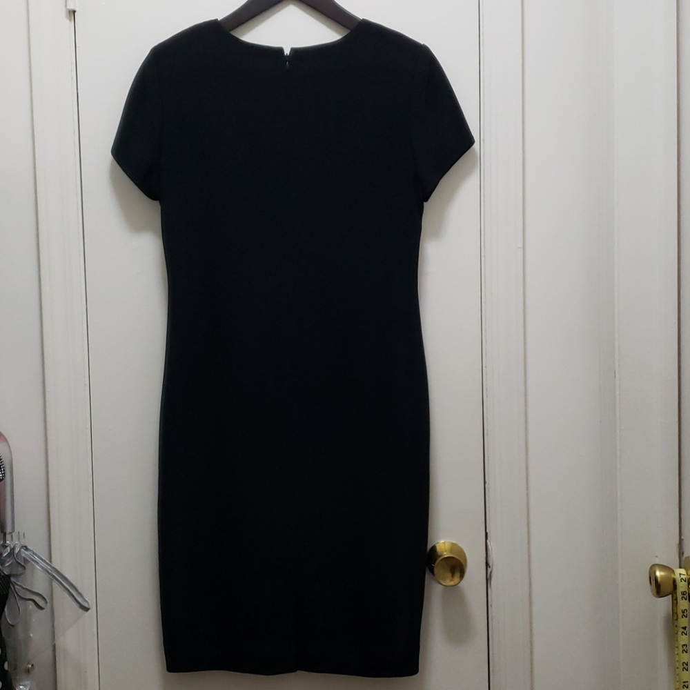 Liz Claiborne Black Short Sleeve Sheath Dress - Picture 3 of 3